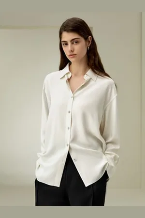 Lilysilk One Relaxed Fit Silk Shirt Made To Last L