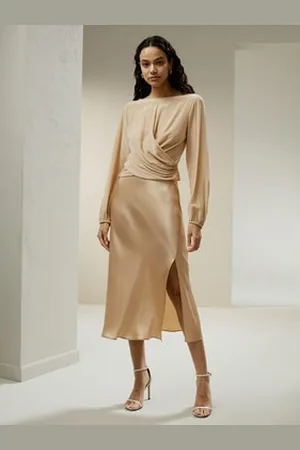 Lilysilk Silk Midi Skirt Petite Bias Cut A Must-Have Basic Style For Any Occasion Petite