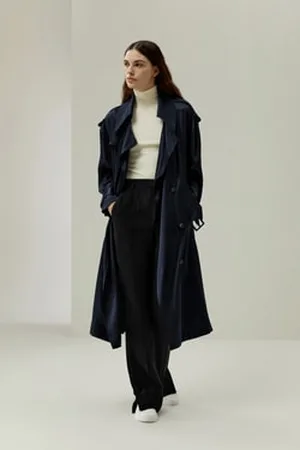 Lilysilk Oversized Silk Trenchcoat 1% Silk Charmeuse Suitable For Work And Vacation L