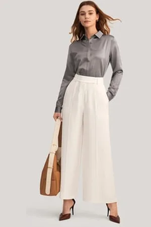Lilysilk Silk Shirt Petite Women 1% Grade 6A Silk Glossy Finish A Must-Have Basic Style For Any Occasion Petite L