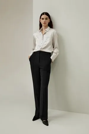 Lilysilk Ladies Silk Shirt 1% Silk Charmeuse Button Cuffs Perfect Wardrobe Staples S