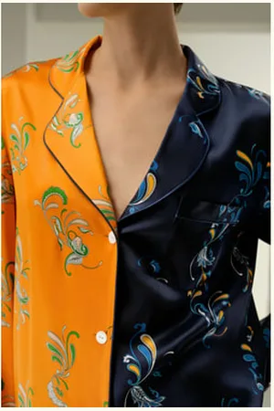 Lilysilk Silk Pjs Womens Pure Silk Asymmetrical Print Skin Friendly M