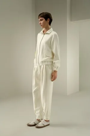Lilysilk Sweat Jacket Silk-Wool Blend Raglan Sleeves Chic M