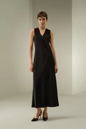 Lilysilk V-Neck Silk Long Dress Natural Silk Midi Length Perfect Getaway For Party And Vacation L