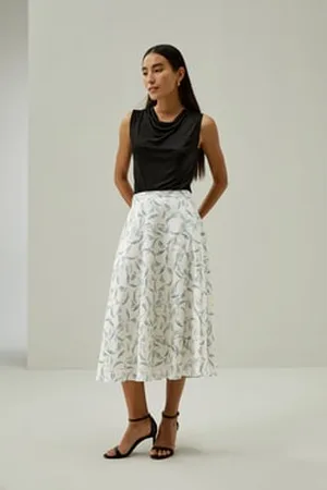Lilysilk Womens Silk Skirt Pure Silk Calf-Length Effortless Femininity 2
