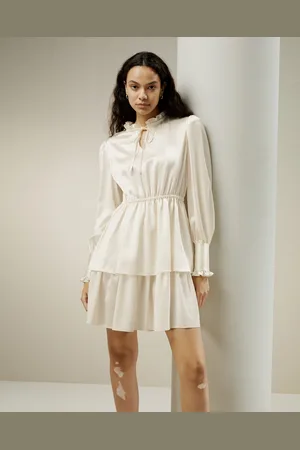 Lilysilk Ladies Silk Dresses Silk Chic Long Sleeve Silk Dresses