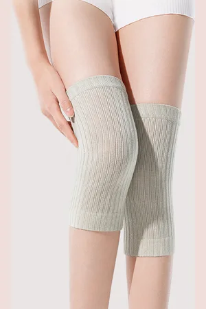 Lilysilk Soft Ribbed Silk Knee Pads Lightweight 1% Pure