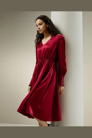 Lilysilk Silk Dress For Women 1% Grade 6A Silk Delicate Elastic Waist Silk Dresses