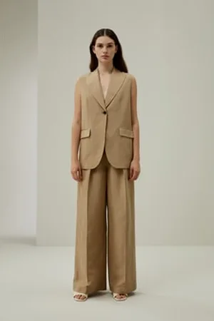 Lilysilk Blazer Silk-Linen Lapel Collar Breathable United Kingdom L