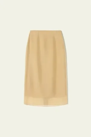 Lilysilk Silk Maxi Skirt Pure Silk Slit At The Back Hem Comfortable United Kingdom
