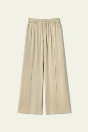 Lilysilk Silk Wide Leg Trousers Natural Silk Wide-Leg Skin Friendly United Kingdom Navy Blue 12