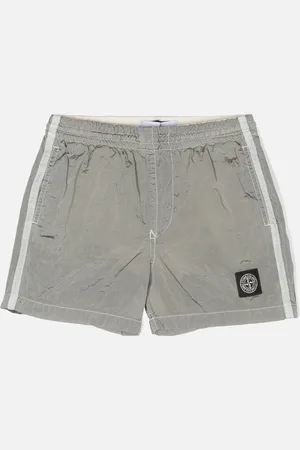 Stone Island Kids Patch Logo Swimshorts Grey - - Size: 4 years