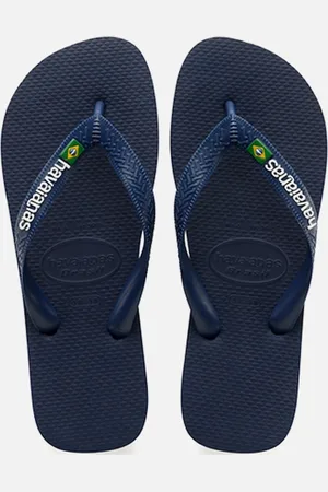 Havaianas Unisex Brasil Logo Flip Flop Blue - Size: 5/6/5.5/7/6.5/6