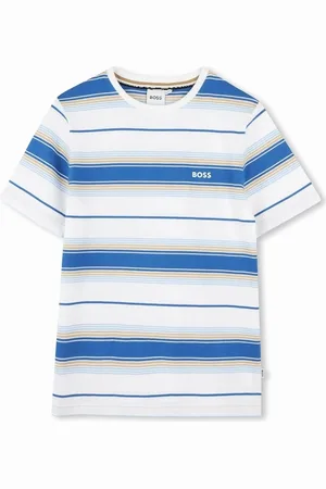 HUGO BOSS Boss Kids Stripe T-shirt White - - Size: 4Y