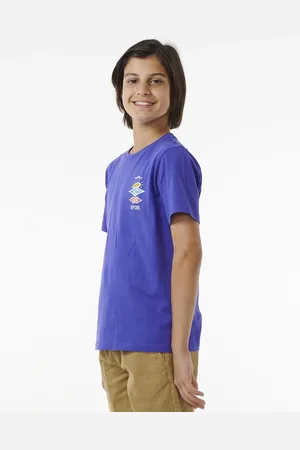 Rip Curl Rip Curl Kids Search Icon Short Sleeve Crew Neck T-Shirt - - Size: 8 yrs