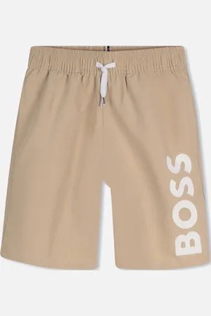 HUGO BOSS Boys Beige Logo Swim Shorts - - Size: 5 years