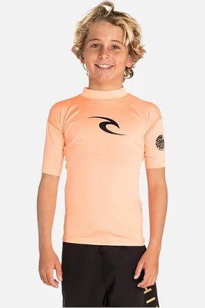 Rip Curl Rip Curl Kids Brand Wave UPF 50 Short Sleeve Rash Vest - - Size: 8 years