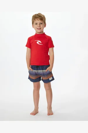 Rip Curl Rip Curl Kids Brand Wave Short Sleeve Rash Vest - - Size: 1 - 2 yrs