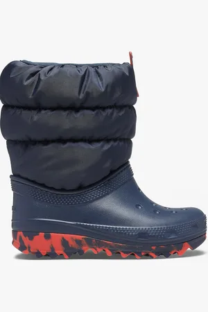 Crocs 207683-410 CLASSIC NEO PUFF Kids Boots Navy - - Size: UK 4 small kids