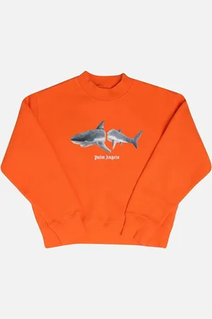 Palm Angels Juniors Shark Crewneck Sweatshirt - - Size: 4 years