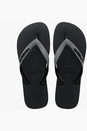 Havaianas HAV TOP MIX Unisex Flip Flops Black/Steel - - Size: 4/3.5/4.5/3/3/3.5/4