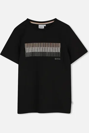 HUGO BOSS Boss Kids Stripe Print T-shirt - Size: 4Y