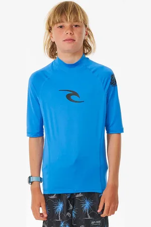 Rip Curl Rip Curl Kids Brand Wave UPF 50 Short Sleeve Rash Vest - - Size: 8 years
