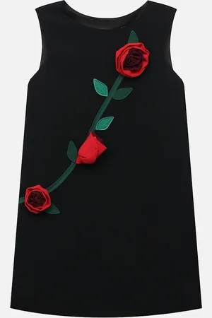 Dolce & Gabbana Girls Rose Dress - - Size: 18-24 months/2 years