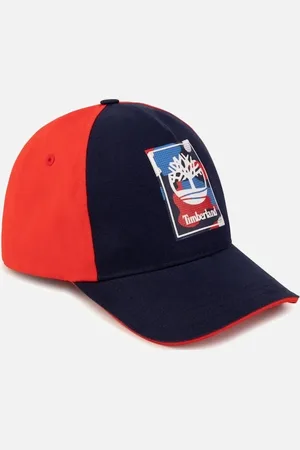 Timberland Kids Classic Logo Print Cap Red & - Size: 54CM