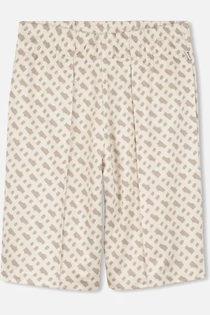 HUGO BOSS Boss Kids Monogram Shorts Beige - - Size: 4 years