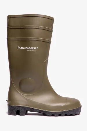 Dunlop PROTOMASTOR Unisex Safety Wellington Boots Green - - Size: 5/5