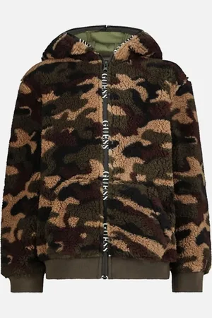 Guess Kids-Boys Camo Jacket Khaki - - Size: 12