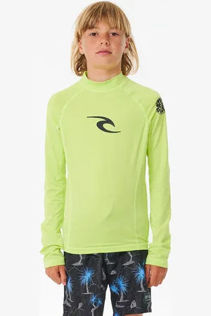 Rip Curl Rip Curl Kids Brand Wave UPF 50 Long Sleeve Rash Vest - - Size: 8 years