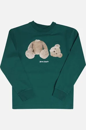 Palm Angels Juniors Long Sleeve Bear T-Shirt - - Size: 4 years