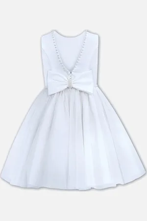Sarah Louise Girls Pearl V Back Ballerina Length Dress - Size: 2 years