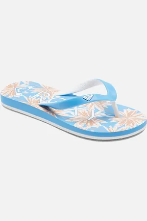 Roxy Kids Tahiti Floral Sandals Flip Flops - - Size: 10K
