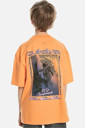 Quiksilver Kids Back Flash Short Sleeve Cotton T-Shirt - - Size: 8 yrs