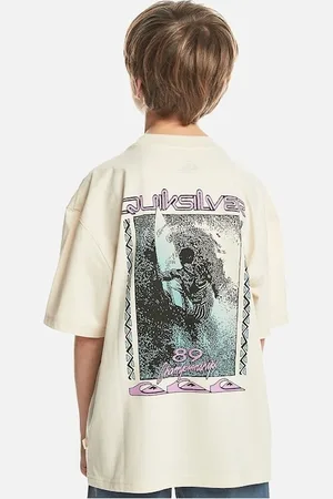Quiksilver Kids Back Flash Short Sleeve Cotton T-Shirt - - Size: 8 yrs