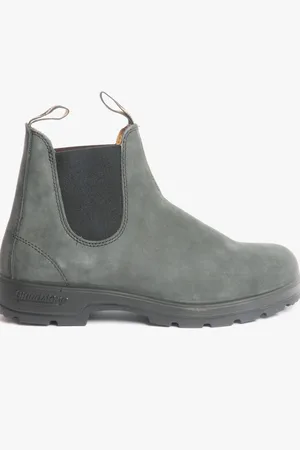 Blundstone 587 Unisex Leather Chelsea Boots Rustic Black - - Size: 10/10