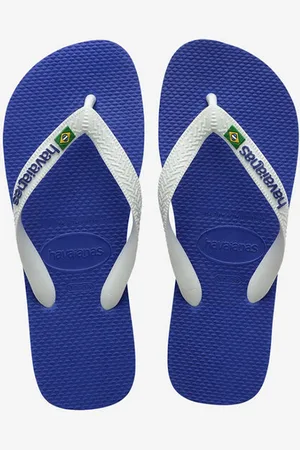 Havaianas Unisex Brasil Logo Flip Flop Marine - Size: 5/6/5.5/7/6.5/6