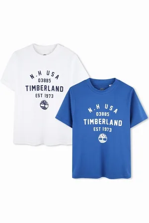 Timberland Boys Blue Logo 2 Pack Tops - - Size: 4 years
