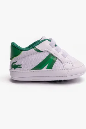 Lacoste L004 CRIB Unisex Kids Casual /Green - Size: UK 2 small kids