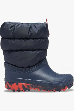 Crocs 207684-410 CLASSIC NEO PUFF Kids Boots Navy - - Size: UK 11 small kids