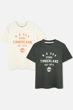 Timberland Boys Khaki Green Logo 2 Pack Tops - - Size: 4 years