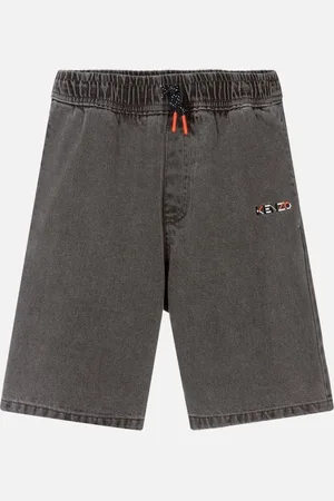 Kenzo Kids Logo Denim Shorts - - Size: 4