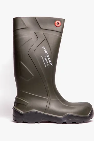 Dunlop PUROFORT+ Unisex Non-Safety Wellington Boots Green - - Size: 4/4