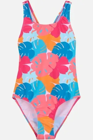 Regatta Girls Katrisse Leaf Print One Piece Swimsuit - - Size: 5 years/6 years