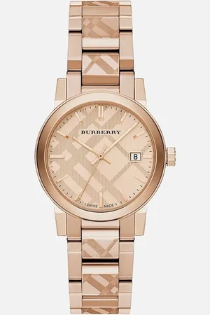 Burberry BU9146 The City Engraved Check Unisex Watch