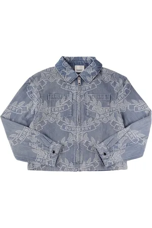 Burberry Logo Print Cotton Denim Jacket