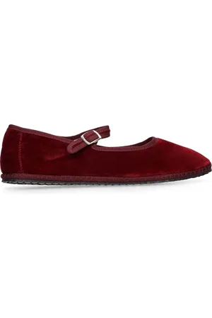 VIBI VENEZIA 10mm Mary Jane Bordeaux Velvet Slippers
